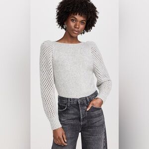 LoveShackFancy Alpaca Rosie Pullover Knit Sweater Small Gray EUC